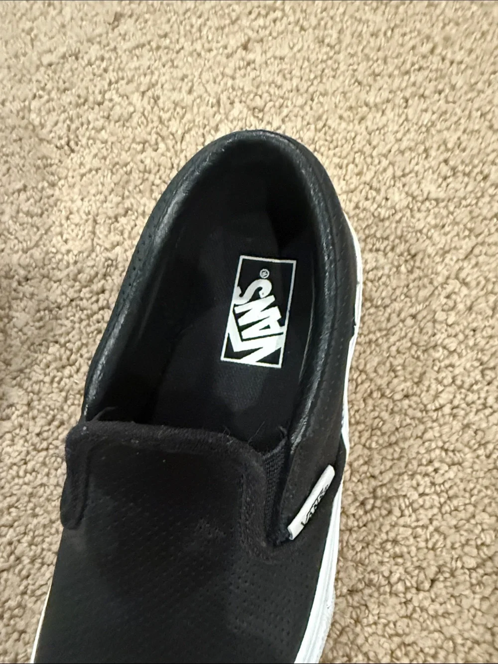 Vans Kids Black Slip-On Sneakers with White Sole